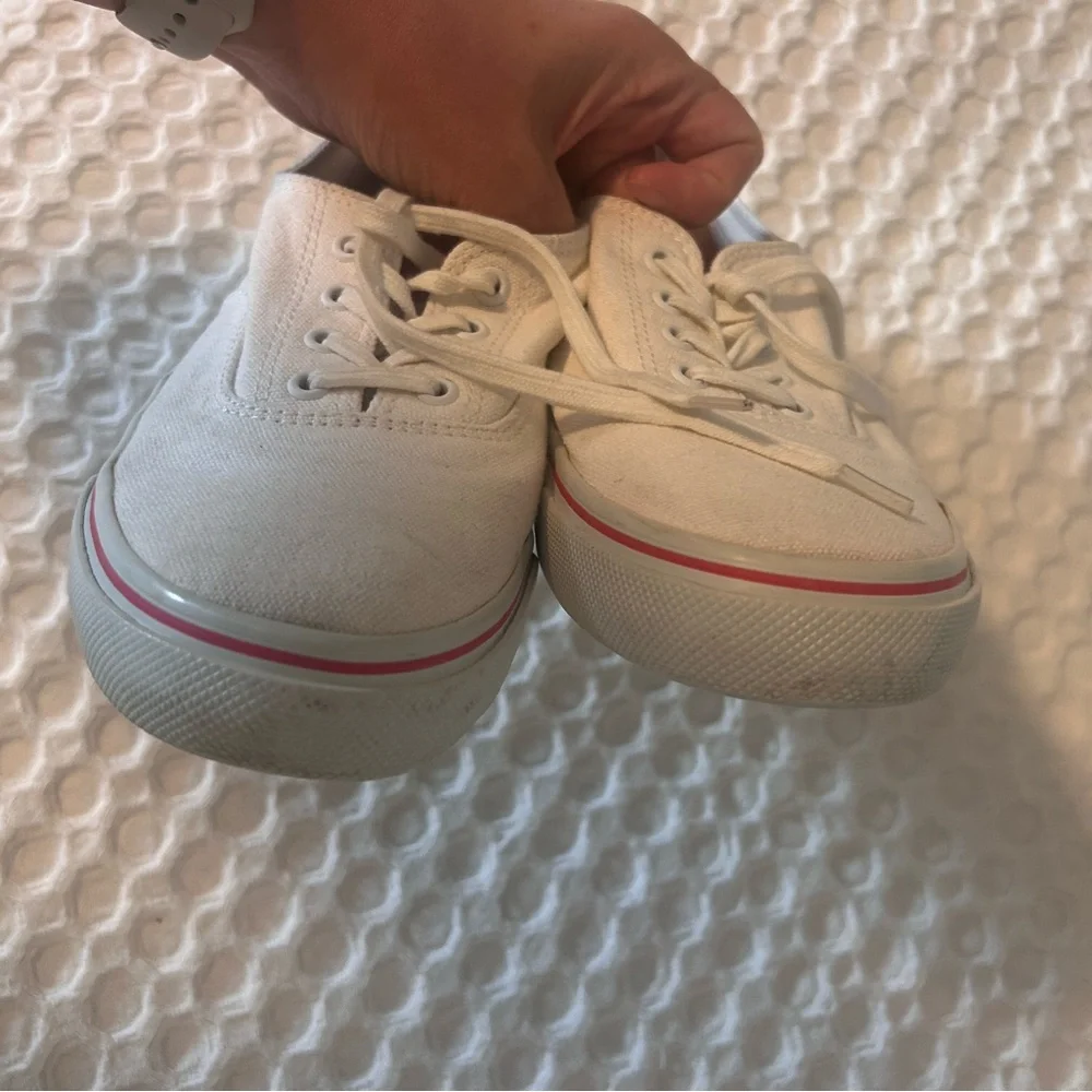 Classic White Canvas Tory Burch Womens Sneakers Size 10 Shoes